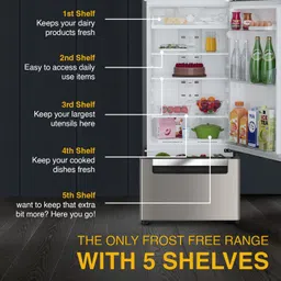 whirlpool 235 L Frost Free Triple Door Refrigerator image 3