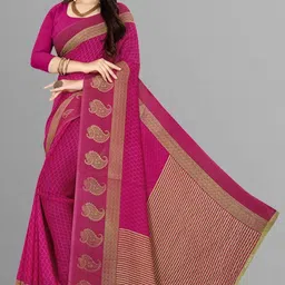 anand sarees Paisley Daily Wear Georgette Saree image 3