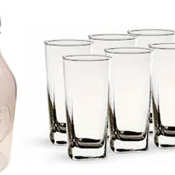 mriyangni BOTTLE, 6GLASS IOP7 Jug Bottle Glass Set-picture-42