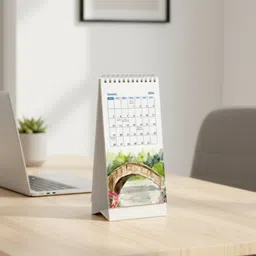 thinkcrafts Desk Calendar, Watercolor Travel Landscape Design, 8x4.5 inches, Spiral Bound 2026 Table Calendar image 5