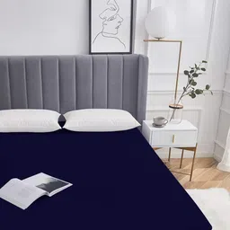 rp master Cotton King Fitted (Elastic) 200 TC Solid Bedsheet-picture-38