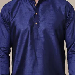 adhirajan Men Cotton Silk Kurta Pyjama Set image 2
