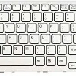 SellZone Laptop Keyboard for Sony VAIO VPC EH White Laptop Keyboard Replacement Key image 1