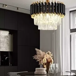 savorade Black Mamba Modern Crystal Pendant Light 2 Tiers Black and Gold Fixtures(300mm) Ceiling Light Ceiling Lamp-picture-28