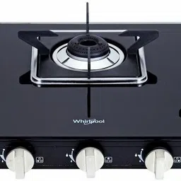 whirlpool by whirlpool 3 Heavy Duty Forged Brass Burner with Rust Free Body GRANDIOSA PRIME 773 CT Glass Manual Gas Stove image 2