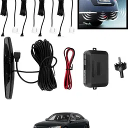 White 4pcs Compact Design Reverse Parking Sensor For Vehicle-225 Universal White Car Safety Parking Camera 4 Pcs-225 Parking Sensor-image-90