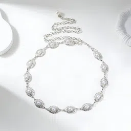 Women Casual, Evening, Formal, Party Silver Metal Belt-image-55