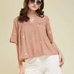 j turritopsis Women Relaxed Fit Fit Embroidered Casual Shirt-picture-25