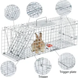 hasthip Live Animal Cage Trap, One-Door Animal Trap forRabbits, Stray Cat, Squirrel Live Trap image 4