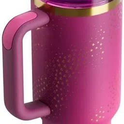 myrra Barbie'70s Superstar Quencher 40 Oz Insulated Tumbler with Handle 1200 ml Water Bottle image 3