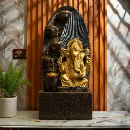 Brown gold 5 tier Ganesha Water Fountain by Expleasia-picture-28