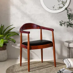 woodsworth from pepperfry Kharkov Sheesham Wood Arm Chair In Honey Oak Finish image 1