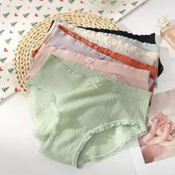 deermi fashion Pack of 3 Women Hipster Multicolor Panty-picture-25