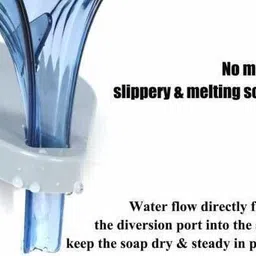 murli Leaf Shape Bathroom Soap Box Dish Storage Tray Holder Non Slip Drain Case Gadget (Multicolor) image 2