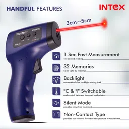 Intex Thermobeam Infrared Thermometer Non Contact Digital Thermometer C and F Convertible Thermal Scanner for Adults and Kids Fever Measurement Thermometer image 5