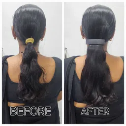 capillatura 10 Inch Straight Clip In Ponytail |Natural Black|Washable Hair Extension image 4