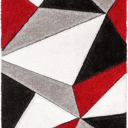 shag weaving Red Polyester Carpet image 4