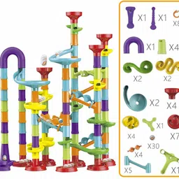 chocozone Marble Run Track 108 Piece Marble Maze Building Sets image 4