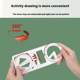 radiance Professional 360° Protractor & Ruler Combo Set of 2 Ruler image 4