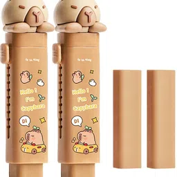 funblast Eraser for Kids – Capybara Cutter Shaped Eraser Set for Kids Eraser image 1
