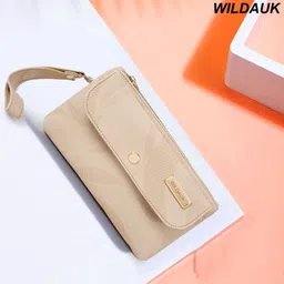wildauk Casual, Formal, Party Cream Clutch image 3