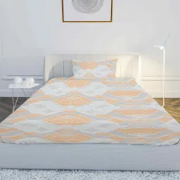 mayfair homes london Grey Polycotton 1 Single Bedsheet with 1 Pillow Cover image 1