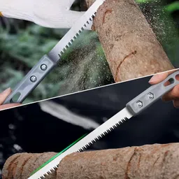 atrmitra 2 Pcs Hand Saw for Trees & Branches Steel Pruning for Gardening, Camping Cordless Grass Trimmer image 5