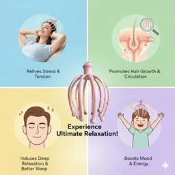 bharatcrafts silicon scalp massager image 3