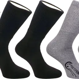 footprints Organic Cotton Men Self Design, Solid Calf Length-picture-11