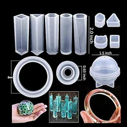 patpat 109 PCS Silicone Resin Moulds for Jewellery Making with a Storage Bag, Epoxy image 3