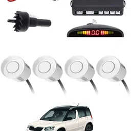 zplus 4White Parking Sensor With LED Display Increased Safety For Car-327 Safety of Passengers/Car One Alarm Kit-1730 Parking Sensor image 1