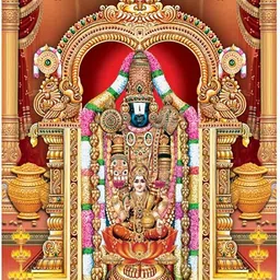 Tirupati Balaji, Venkateshwara Swamy, Maa Lakshmi Ji Sparkle Coated Self Adhesive Waterproof Painting Vinyl Poster Without Frame (24 x 36 inch) Fine Art Print-image-25