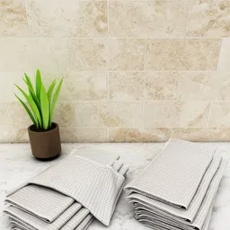 Athom Living Popcorn Textured Solid Hand Towel Pack of 12 ["Grey"] Handkerchief image 2