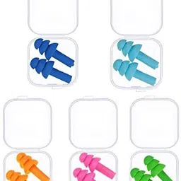 james Soft Silicone Earplugs for Sleeping Noise Cancelling Waterproof Reusable 5 Pair Ear Plug image 2