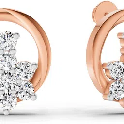 Sparkles Lab Grown Diamond Rose Gold 14kt Stud Earring image 2