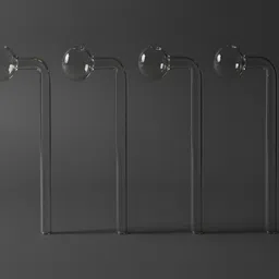 wishingbell natural 6 inch Bend Glass Oil Burner Pipe Transparent (Pack of 4) Borosilicate Glass Inside Fitting Hookah Mouth Tip image 5