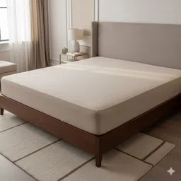 kittenbite King Size Fitted Terry Cotton Breathable, Stretchable, Waterproof Mattress Cover image 1