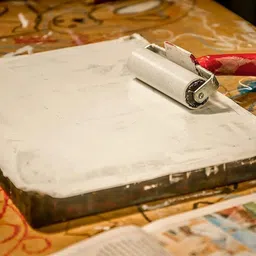 krytone Rubber Brayer Glue Roller With Black Handle for Ink Paint BlockStamping(2 INCH) image 5