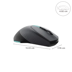 DELL Alienware Rechargeable Wireless Optical Gaming Mouse with Customizable Buttons (16000 dpi, Ergonomic Design, Dark side of the moon) image 3