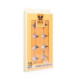 iris Yellow Wax Tealights Mango Sorbet Aroma Pack Of 30 image 4