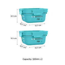 glasafe Mellow Mist Green 520Ml Each Fresh Grip Borosilicate Glass With Protective Silicone Sleeve Lunchbox image 2