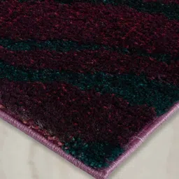 ddecor Red Abstract Polyester 3 ft x 5 ft Machine Made Carpet image 4