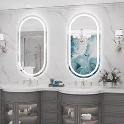 ledmirror.in Oblong LED Mirror with Backlit Edge for Modern image 2