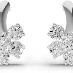 Sparkles Certified Lab Grown Diamond White Gold 14kt Stud Earring-picture-28