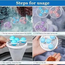 trivsy Laundry Washing Machine Floating Lint Mesh Bag Net Hair Filter Remover Washing Machine Net image 3