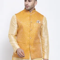 badoliya & sons Men Paisley Nehru Jacket-picture-17