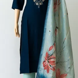 ssnavin Tussar Silk Women Churidar-picture-15