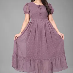 premarth Woven Georgette Stitched Flared/A-line Gown image 1