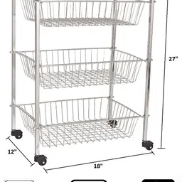amol Stainless Steel Fruit & Vegetable Basket image 3
