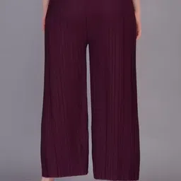 kwsh Pack of 2 Women Regular Fit Multicolor Viscose Rayon Trousers image 2